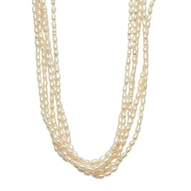 & Other Stories-5-Strand Pearl Necklace-White