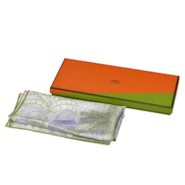Hermès-Carré Faubourg Tropical Silk Twill-Orange