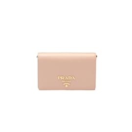 Prada-Prada Mini Saffiano Crossbody Bag Leather Crossbody Bag in Excellent condition-Pink