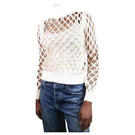 Fendi-Cream high-neck cutout jumper - size IT 36-Cream
