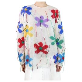 Ports 1961 Pull mohair multi fleurs - taille S Multicolore