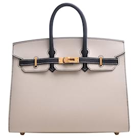 Hermès-HERMES BIRKIN 25-Beige