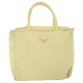 Prada-PRADA Hand Bag Nylon Beige Auth bs8131-Beige