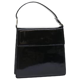 Salvatore Ferragamo-Salvatore Ferragamo Hand Bag Patent leather Black Auth bs8158-Black