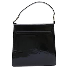 Salvatore Ferragamo-Salvatore Ferragamo Hand Bag Patent leather Black Auth bs8158-Black