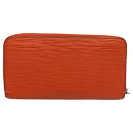 Louis Vuitton-LOUIS VUITTON Epi Zippy Wallet Lange Geldbörse Orange Mandarin M60310 LV Auth 52895-Andere,Orange