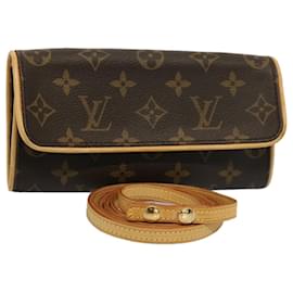Louis Vuitton-LOUIS VUITTON Monogram Pochette Twin PM Shoulder Bag M51854 LV Auth fm2700-Monogram