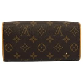 Louis Vuitton-LOUIS VUITTON Monogram Pochette Twin PM Shoulder Bag M51854 LV Auth fm2700-Monogram