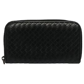 Autre Marque-BOTTEGAVENETA INTRECCIATO Portafoglio Pelle 4Set Nero Marrone Auth bs8073-Marrone,Nero