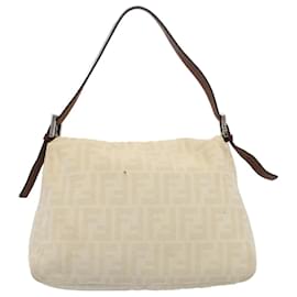 Fendi-FENDI Mamma Baguette Shoulder Bag Beige Auth 52740-Beige