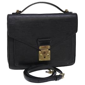 Louis Vuitton-Louis Vuitton Epi Monceau 28 Hand Bag 2Way Black M52122 LV Auth 52004-Black