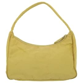 Prada-Bolsa para acessórios PRADA Nylon Yellow Auth 52421-Amarelo