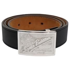 Louis Vuitton-LOUIS VUITTON Vaqueros Ceinture Cinturón Cuero 29.5"" -33.5"" Negro M6812 Auth ki3398-Negro