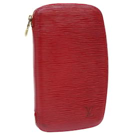Louis Vuitton-LOUIS VUITTON Portafoglio Epi Agenda Geode Rosso M63877 LV Aut 53419-Rosso