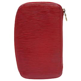 Louis Vuitton-Carteira Epi Agenda Geode LOUIS VUITTON Vermelha M63877 Autenticação de LV 53419-Vermelho