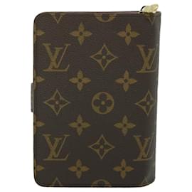 Louis Vuitton-LOUIS VUITTON Monogram Porte Papier Portafoglio con zip M61207 LV Auth ep1564-Monogramma