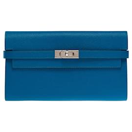 Hermès-Accessoire HERMES Kelly en Cuir Bleu - 101320-Bleu