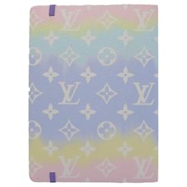 Louis Vuitton-LOUIS VUITTON Escal Kai Eclamance Note Cover Purple Pink GI0487 LV Auth 52832-Pink,Purple,Monogram