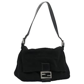 Fendi-FENDI Mamma Baguette Shoulder Bag Nylon Black 2355 26325 009 Auth bs7910-Black