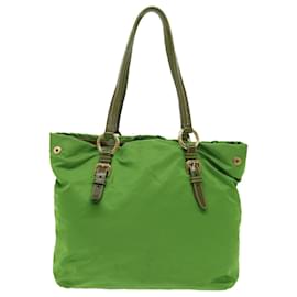 Prada-PRADA Bijoux Shoulder Bag Nylon Green Auth bs7931-Green