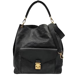 Louis Vuitton-Louis Vuitton Louis Vuitton Metis Hobo Empreinte bag in black leather-Black