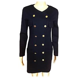 Chanel-CHANEL  Coats T.fr 34 cotton-Navy blue