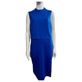 Diane Von Furstenberg-Vestido elástico azul dvf-Azul