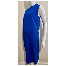 Diane Von Furstenberg-Vestido stretch azul Dvf-Azul