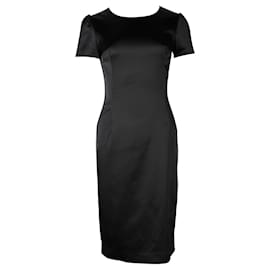 D&G-Black Silky Dress with Leopard Lining-Black
