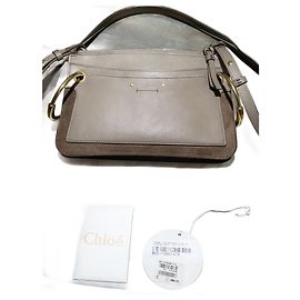 Chloé Bolso bandolera ROY de CHLOE Beige Gris Gris pardo