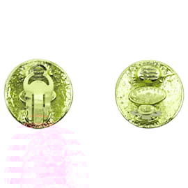 Chanel-Chanel Gold CC Clip On Earrings-Golden