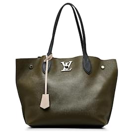 Louis Vuitton-Louis Vuitton Green Lockme Go Tote-Green,Dark green