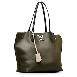 Louis Vuitton-Louis Vuitton Green Lockme Go Tote-Green,Dark green