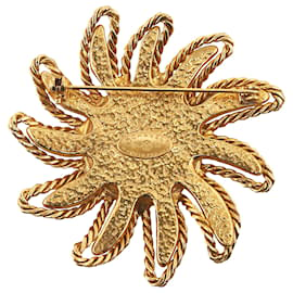 Chanel-Chanel Gold CC Sun Motif Brooch-Golden