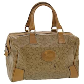 Céline-CELINE C Macadam Canvas Boston Bag Brown Auth bs5755-Brown