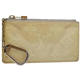 Louis Vuitton-LOUIS VUITTON Monogram Vernis Pochette Cles Portamonete Perla M91348 auth 45743-Bianco