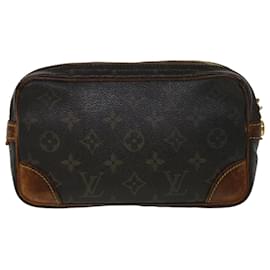 Louis Vuitton-LOUIS VUITTON Monogramm Marly Dragonne PM Clutch Bag M.51827 LV Auth bs5793-Braun