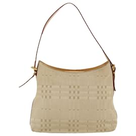 Burberry-BURBERRY Shoulder Bag Canvas Beige Auth ti948-Brown