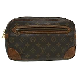 Autre Marque-LOUIS VUITTON Monogram Marly Dragonne GM Clutch Bag M51825 LV Auth jk2432-Brown
