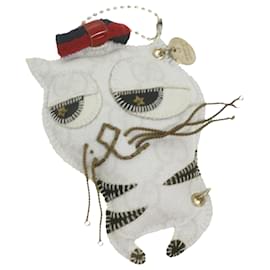 Gucci-GUCCI GG Canvas Charm White Auth ac1871-White