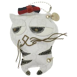 Gucci-GUCCI GG Canvas Charm White Auth ac1871-White