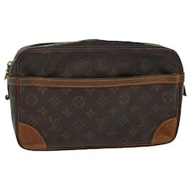Autre Marque-Louis Vuitton Monogram Compiegne 28 Clutch Bag M51845 LV Auth bs4242-Brown