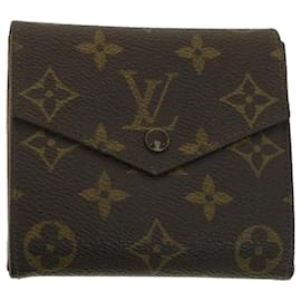 Louis Vuitton-LOUIS VUITTON Monogram Wallet LV Auth ar8748-Braun