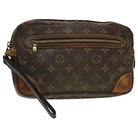 Autre Marque-LOUIS VUITTON Monogram Marly Dragonne GM Clutch Bag M51825 LV Auth 44498-Brown