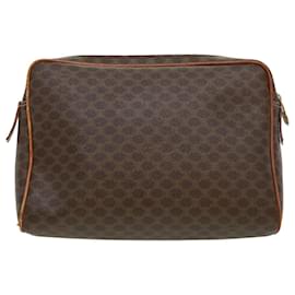 Céline-CELINE Macadam Canvas Clutch Bag Brown Auth ki2485-Brown