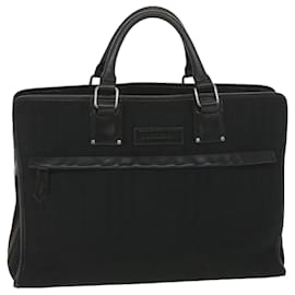 Burberry-BURBERRY Nova Check Business Bag Nylon Black Auth hk647-Black