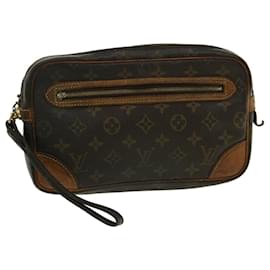 Autre Marque-LOUIS VUITTON Monogram Marly Dragonne GM Clutch Bag M51825 LV Auth 34254-Brown