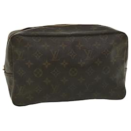 Autre Marque-Louis Vuitton Monogram Trousse Toilette 28 Clutch Bag M47522 LV Auth ar7949-Brown
