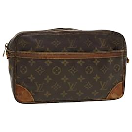 Autre Marque-Louis Vuitton Monogram Compiegne 28 Clutch Bag M51845 LV Auth 42507-Brown
