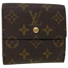 Louis Vuitton-LOUIS VUITTON Portafoglio Portefeuille Elise con monogramma M61654 LV Auth ar8746-Marrone
